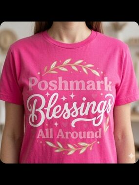 Poshmark Blessings All Around Pink Graphic Tee